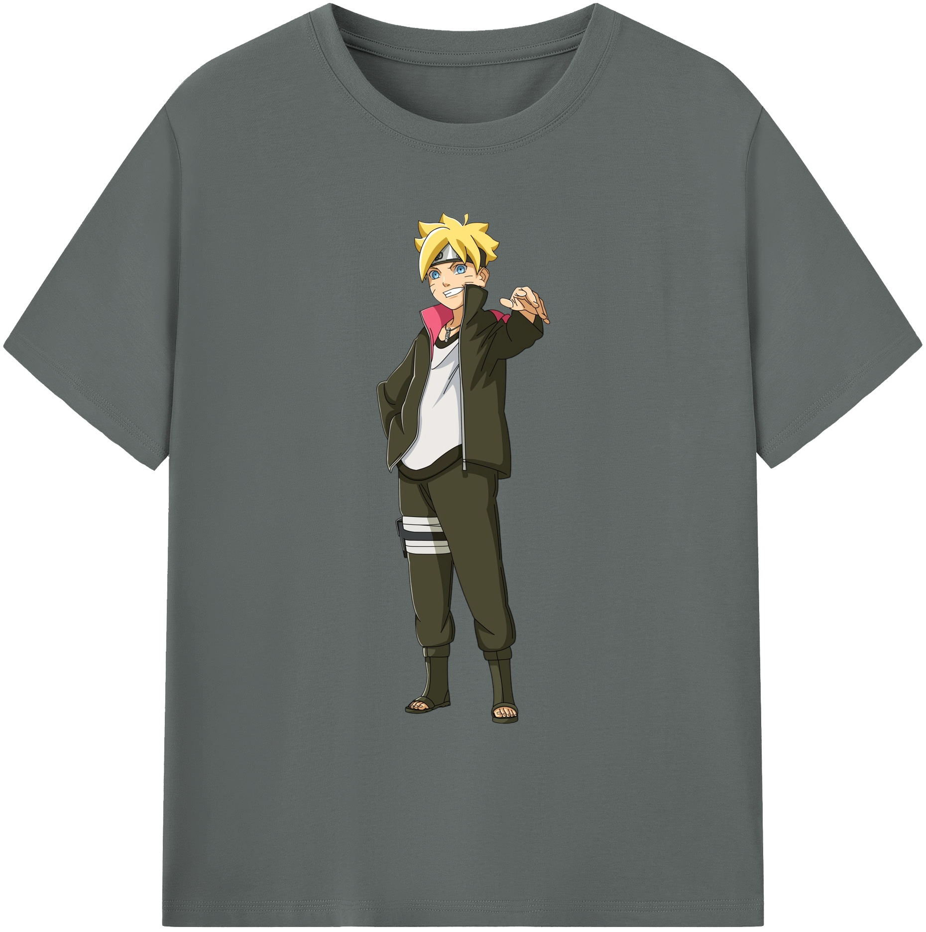 （画像用） NARUTO -ナルト- うずまき ボルト Uzumaki Boruto 綿100％ メンズ半袖Tシャツ｜肌触りやわらか＆通気性